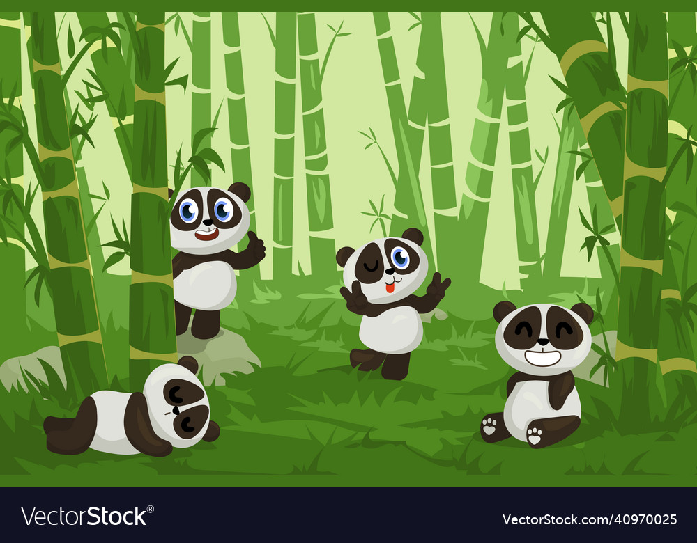 Premium Vector  Cute panda bear cartoon sleep on bamboo good