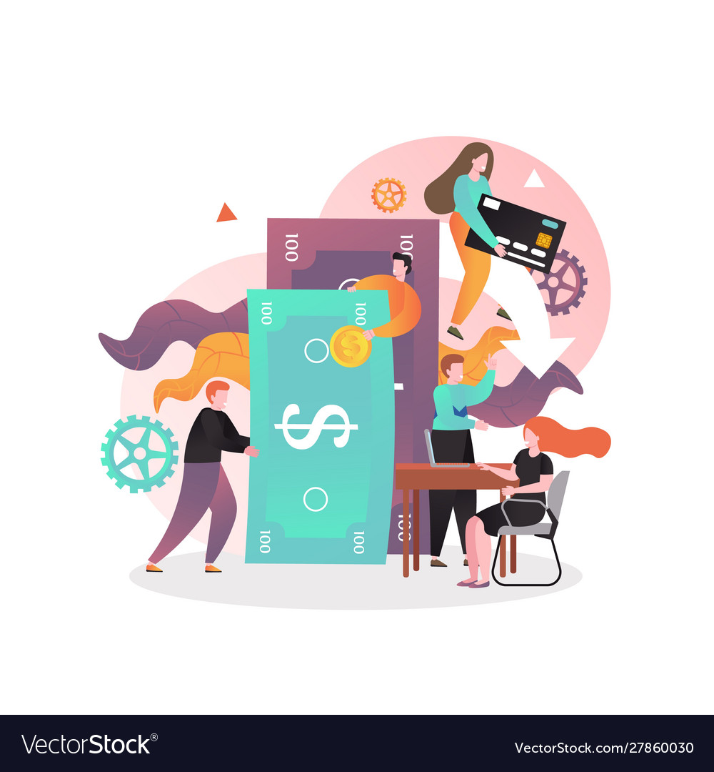 Banking Business Concept For Web Banner Royalty Free Vector