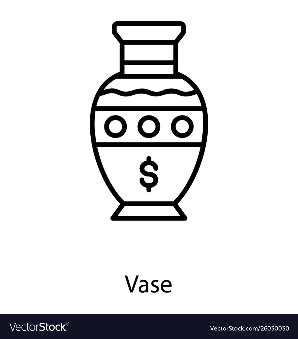 Decorative vase pot Royalty Free Vector Image - VectorStock