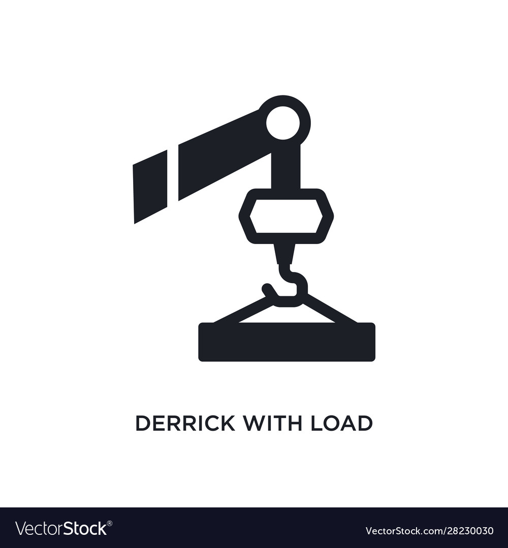 Derrick with load isolated icon simple element Vector Image