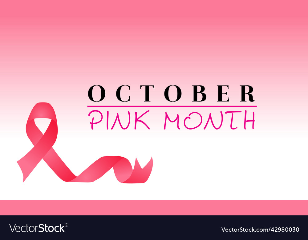 Design for october pink month Royalty Free Vector Image