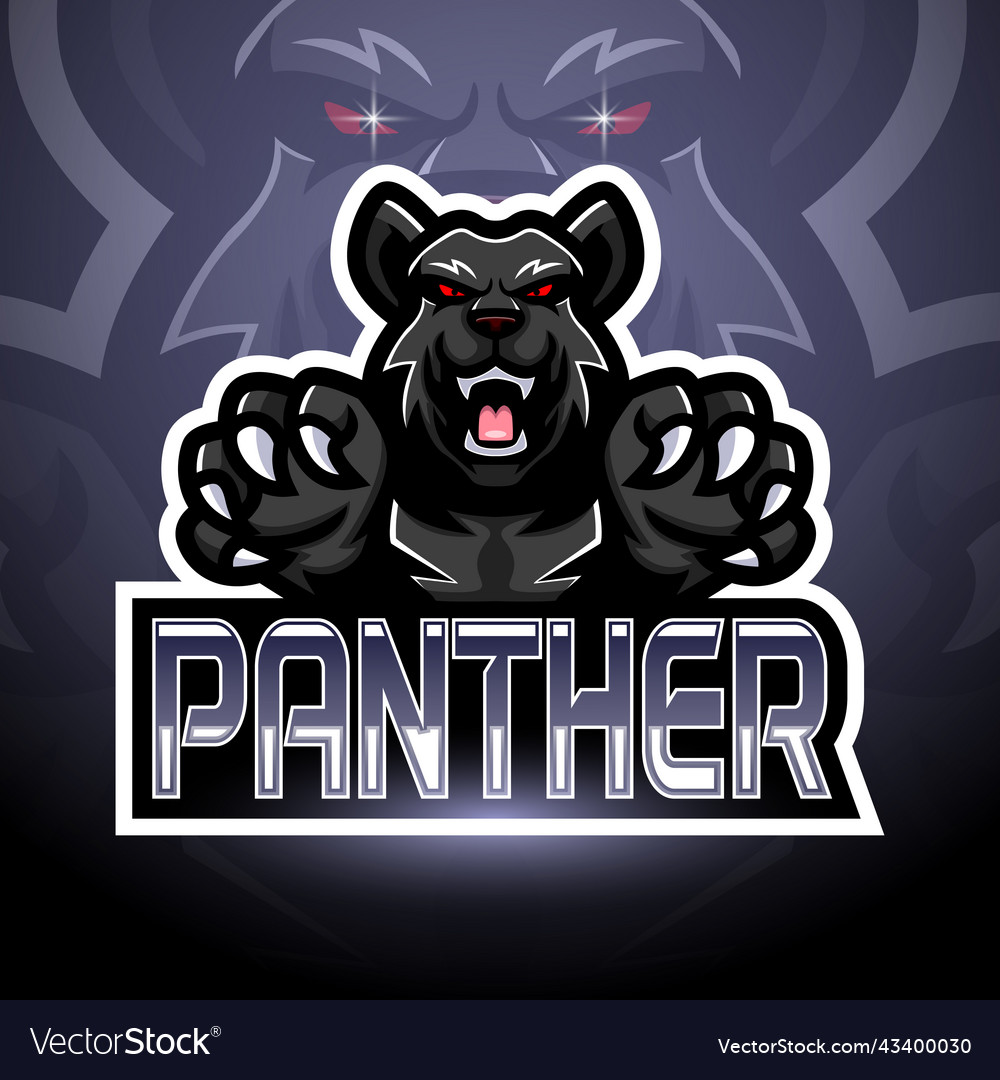 Panther esport logo mascot design Royalty Free Vector Image