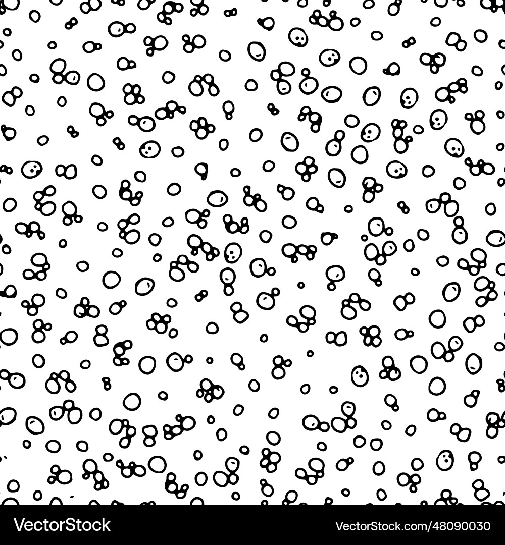 Seamless pattern with hand drawn bubbles Vector Image