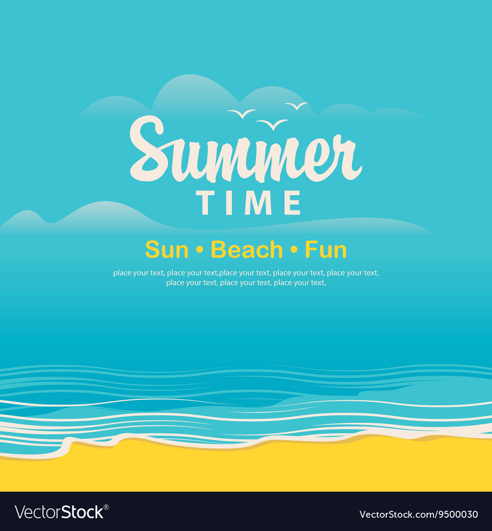 Travel Banner With The Sea Royalty Free Vector Image