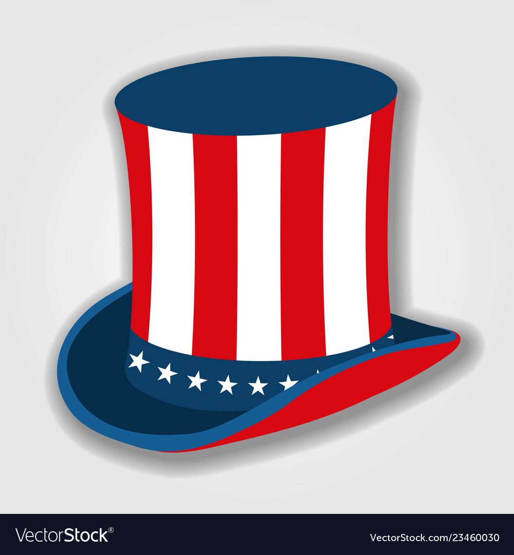 Uncle sams hat icon isolated on white background Vector Image