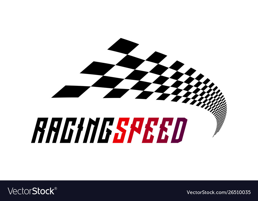 Racing flag design template race Royalty Free Vector Image