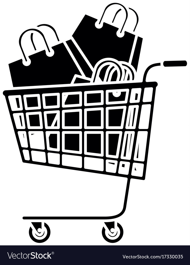 Shopping cart outlet tote