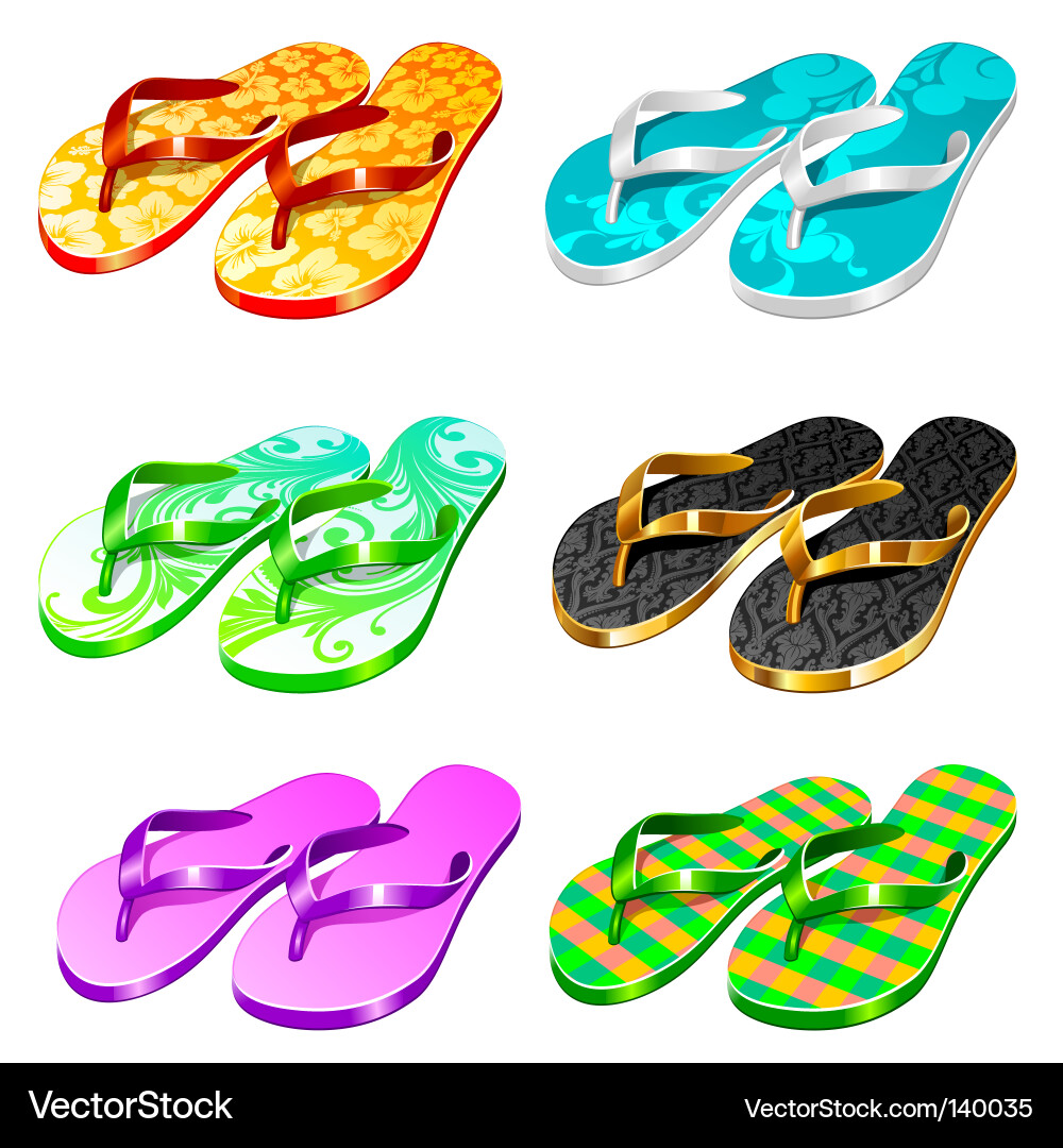 Slippers Royalty Free Vector Image - VectorStock