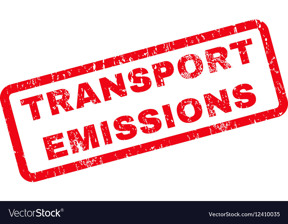 Transport emissions rubber stamp Royalty Free Vector Image