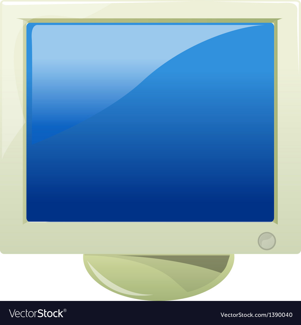 A view of monitor Royalty Free Vector Image VectorStock