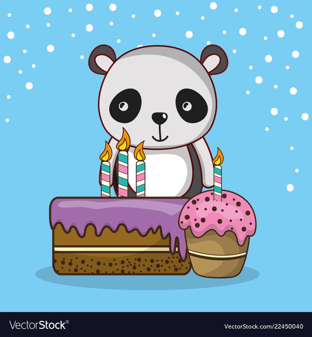 Happy birthday card cartoons Royalty Free Vector Image