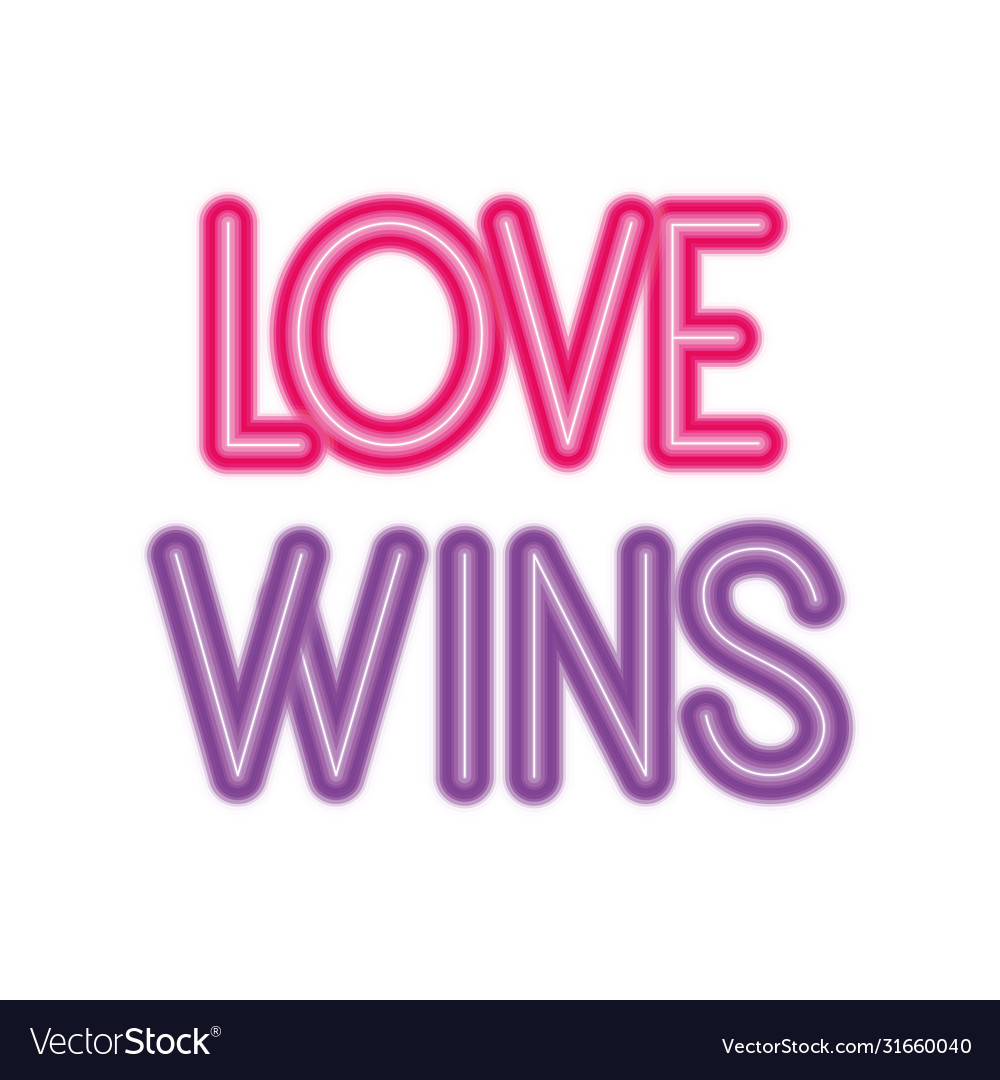 Isolated love wins design Royalty Free Vector Image