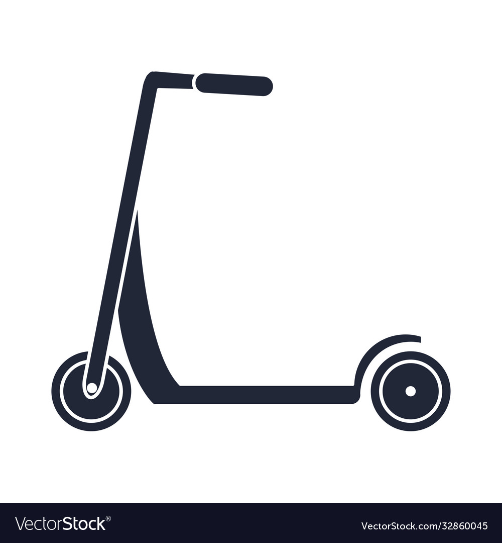 Cartoon kick scooter toy object for small Vector Image