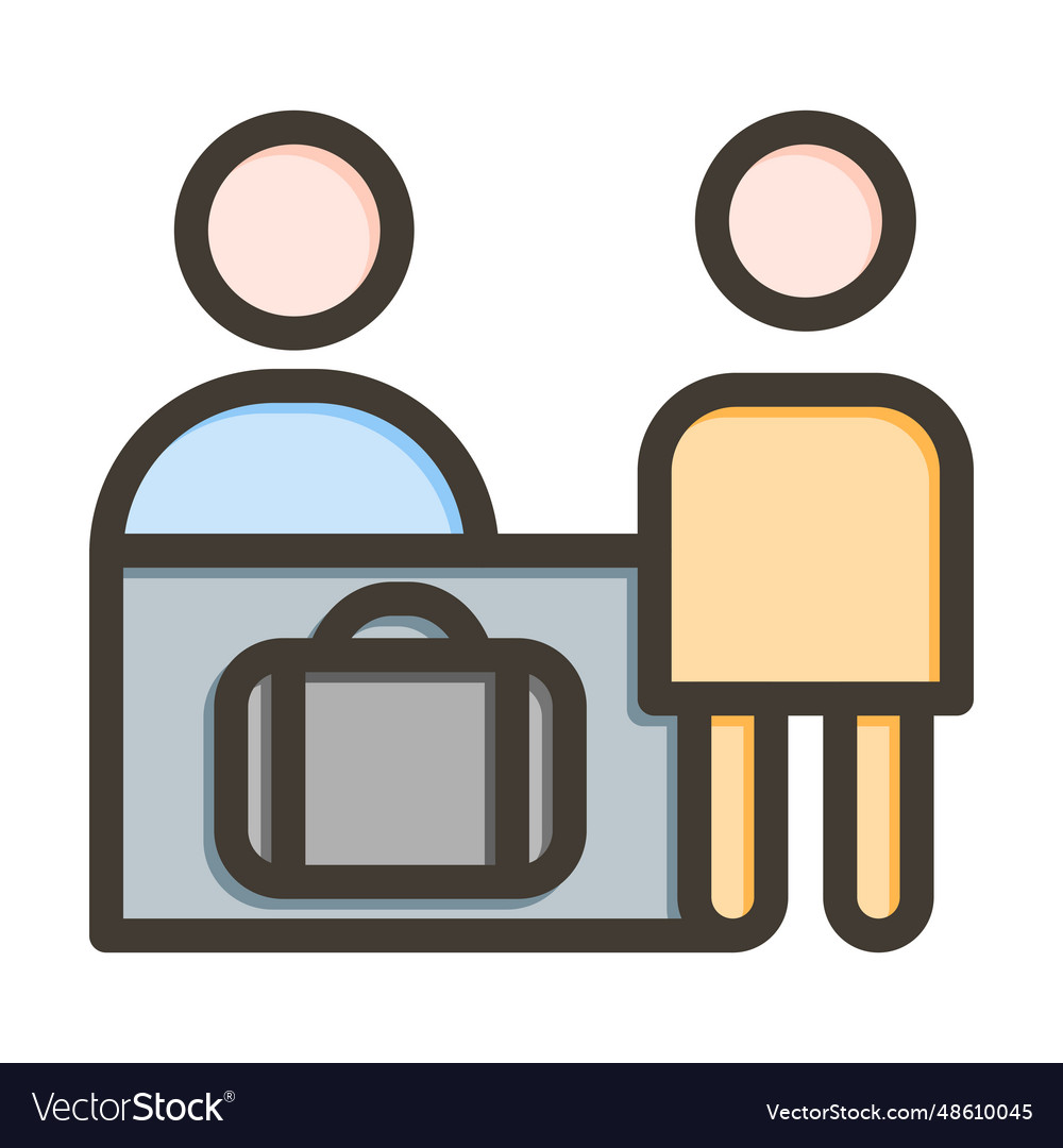 Check in thick line filled colors for personal Vector Image