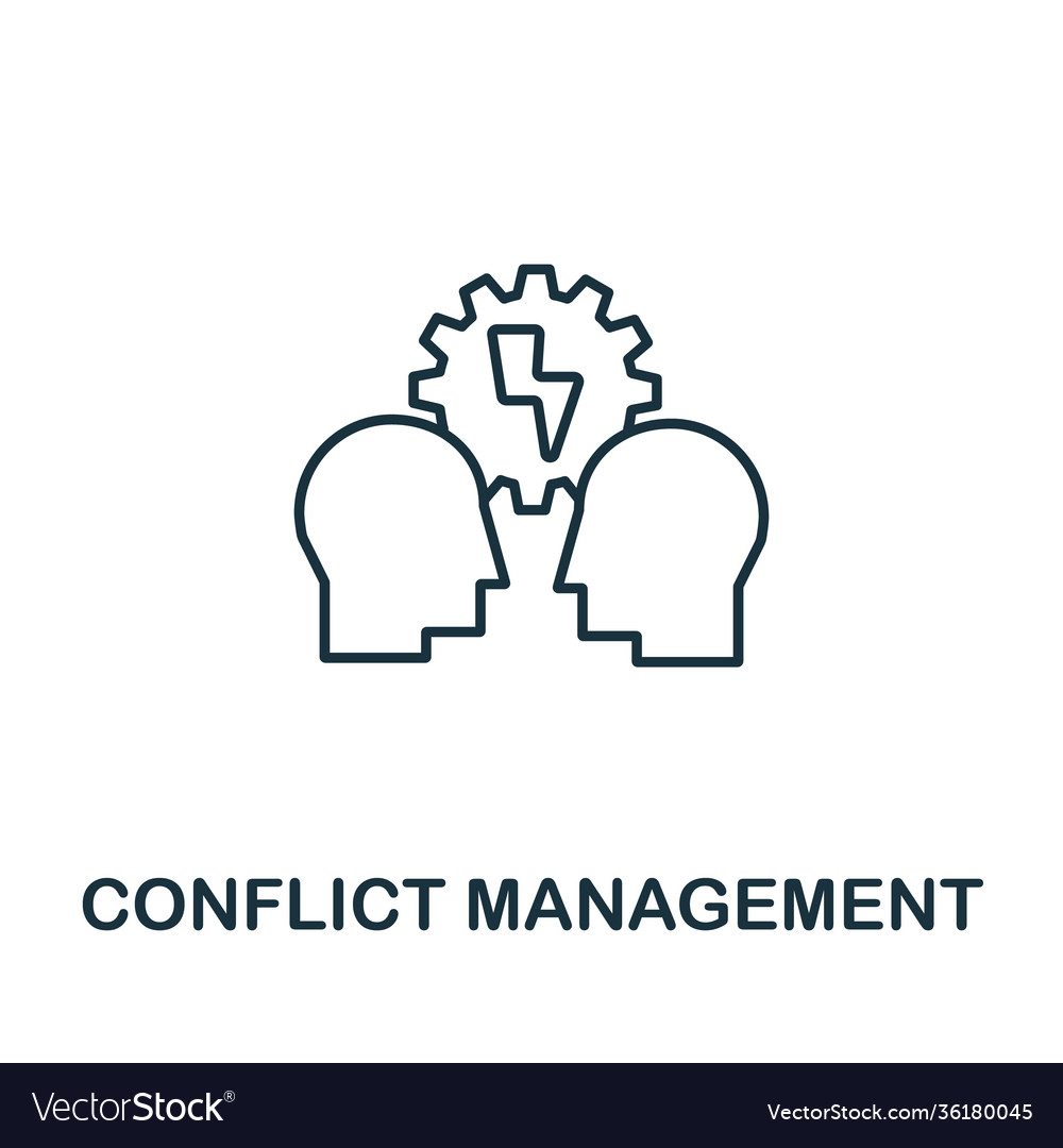 Conflict Management Icon From Life Skills Vector Image