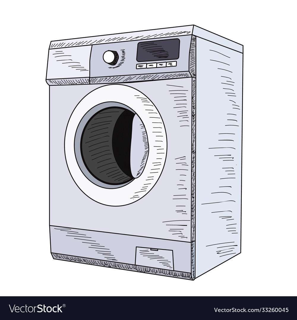 Equipment on a white background washing machine Vector Image