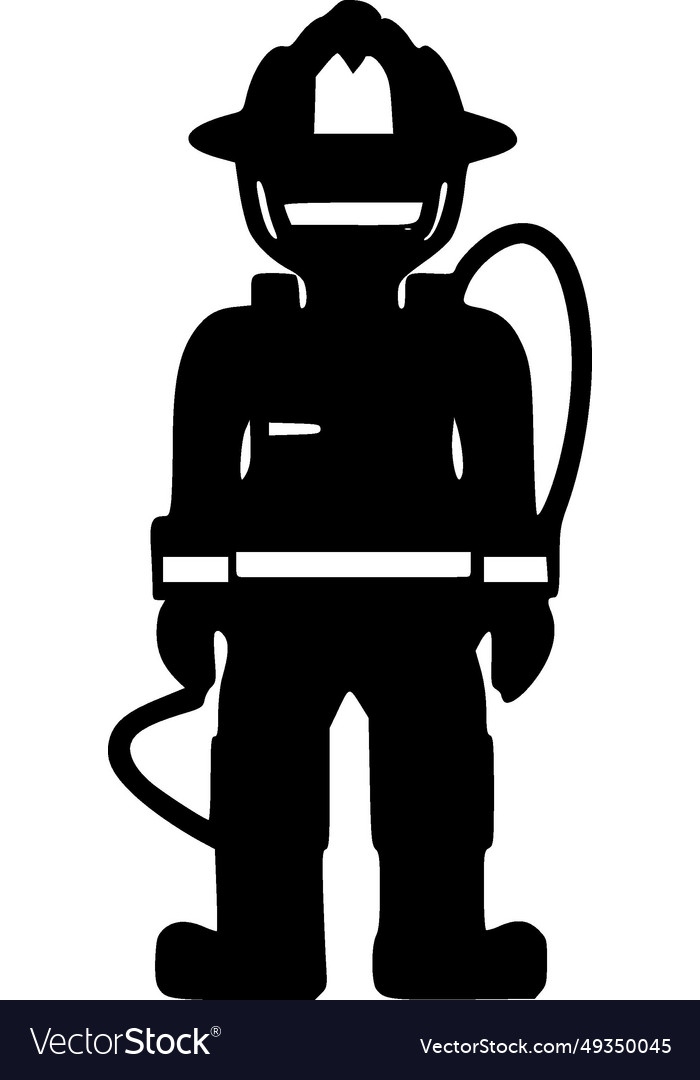 Firefighter - minimalist and flat logo Royalty Free Vector