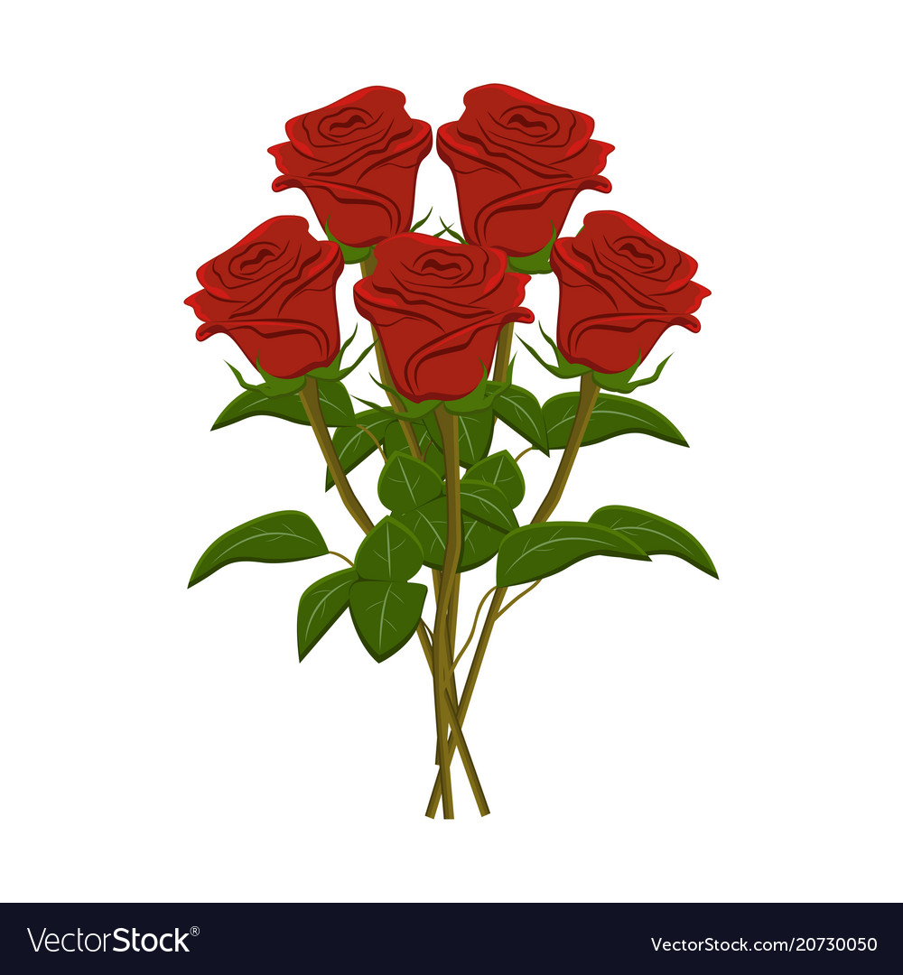 Clip Art Bunch Of Red Roses Royalty Free Vector Image