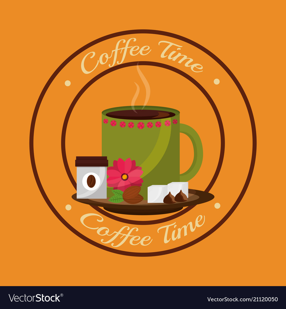 Coffee and tea time Royalty Free Vector Image - VectorStock