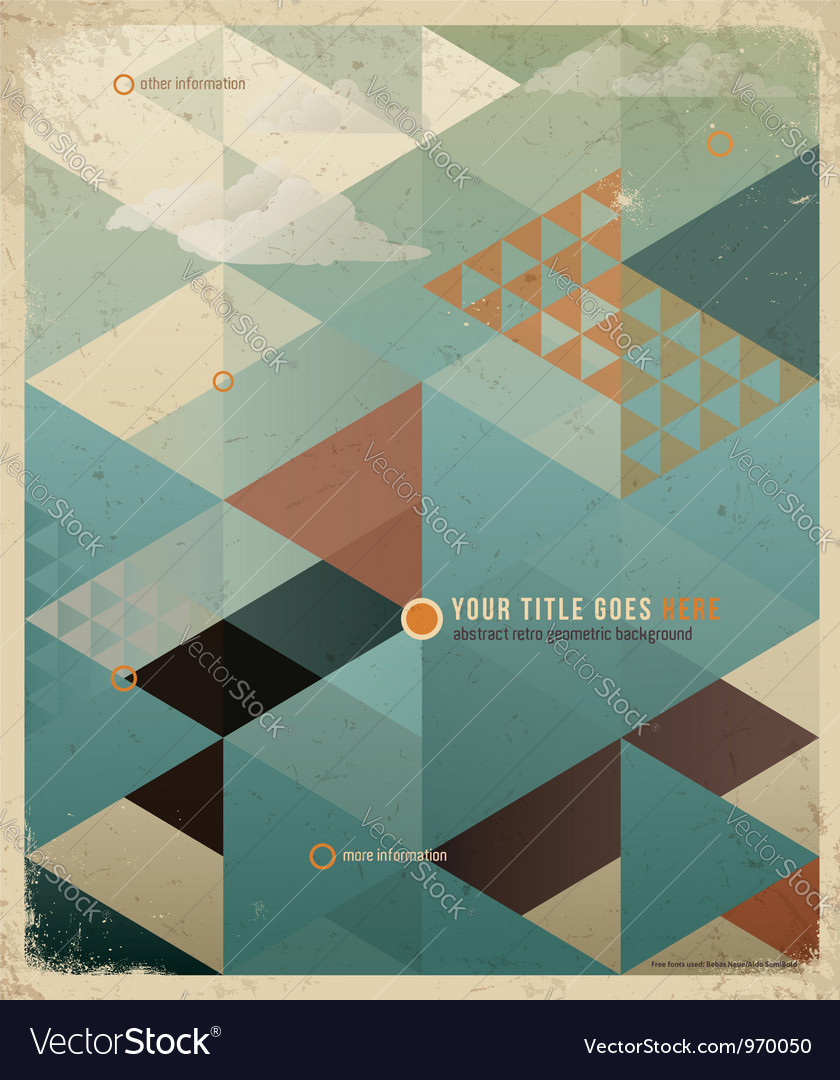 Triangle retro background