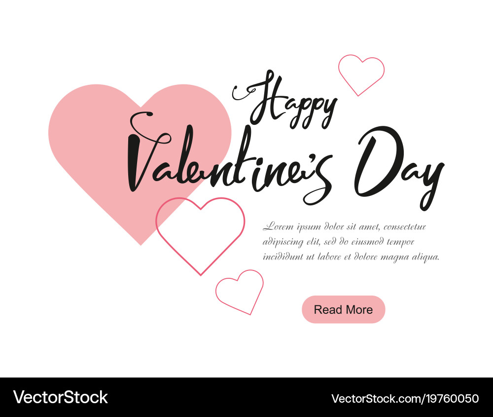 Valentines Day Party Web Banner Background Vector Image