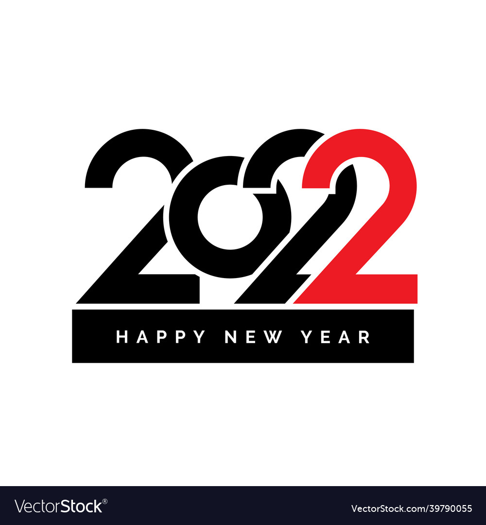 2022 happy new year numbers for calendar design Vector Image