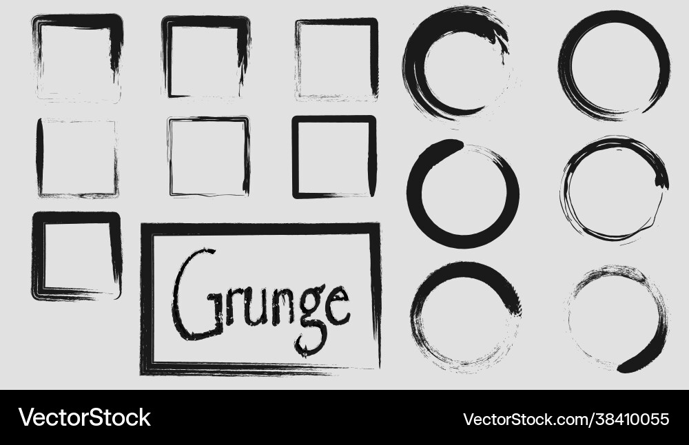A set grunge frames Royalty Free Vector Image - VectorStock