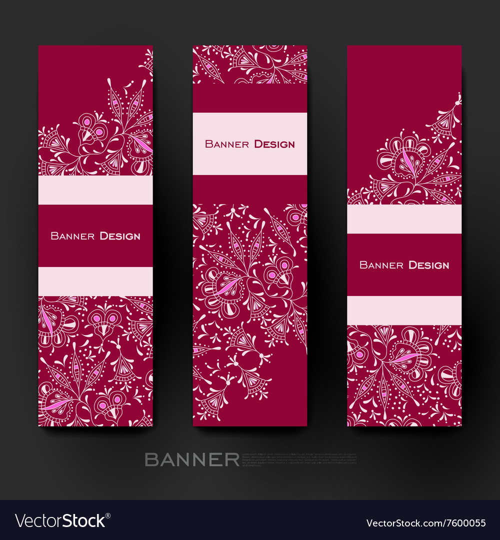 Beautiful banner template with floral Royalty Free Vector