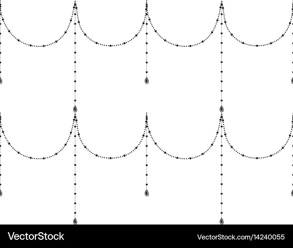Black decorative seamless pattern Royalty Free Vector Image