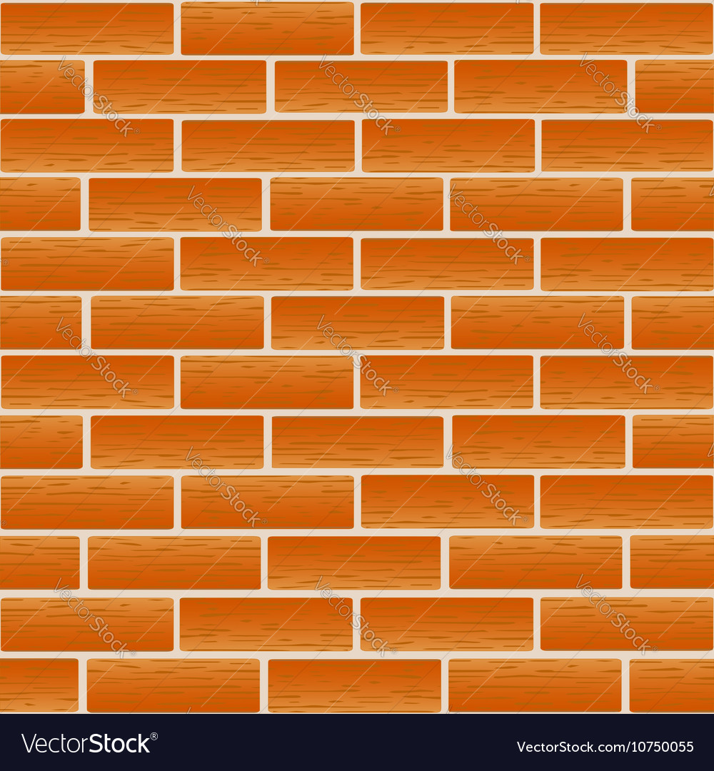 Brickwork ordinary red bricks Royalty Free Vector Image