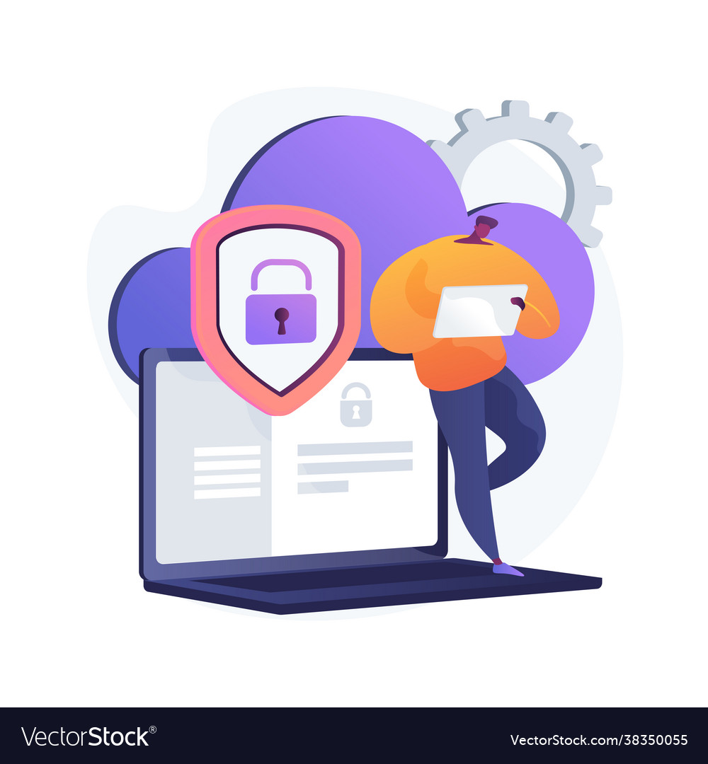 Cloud Computing Security Abstract Concept Vector Image Cloud Computing Security Abstract Concept Vector Image