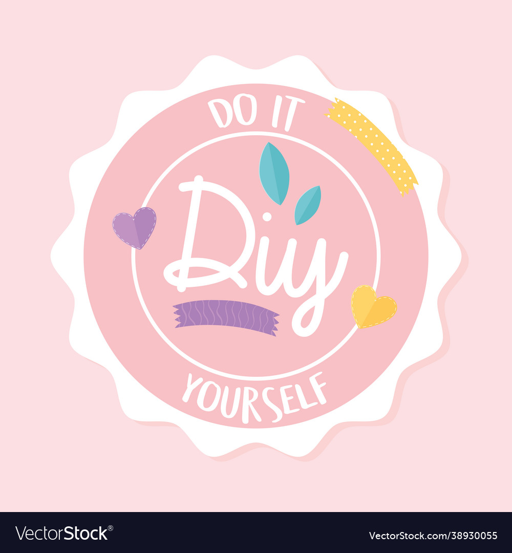 Do it yourself logo Royalty Free Vector Image - VectorStock