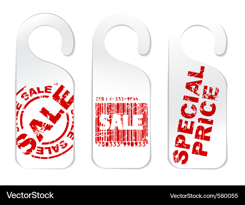 Paper tags Royalty Free Vector Image - VectorStock