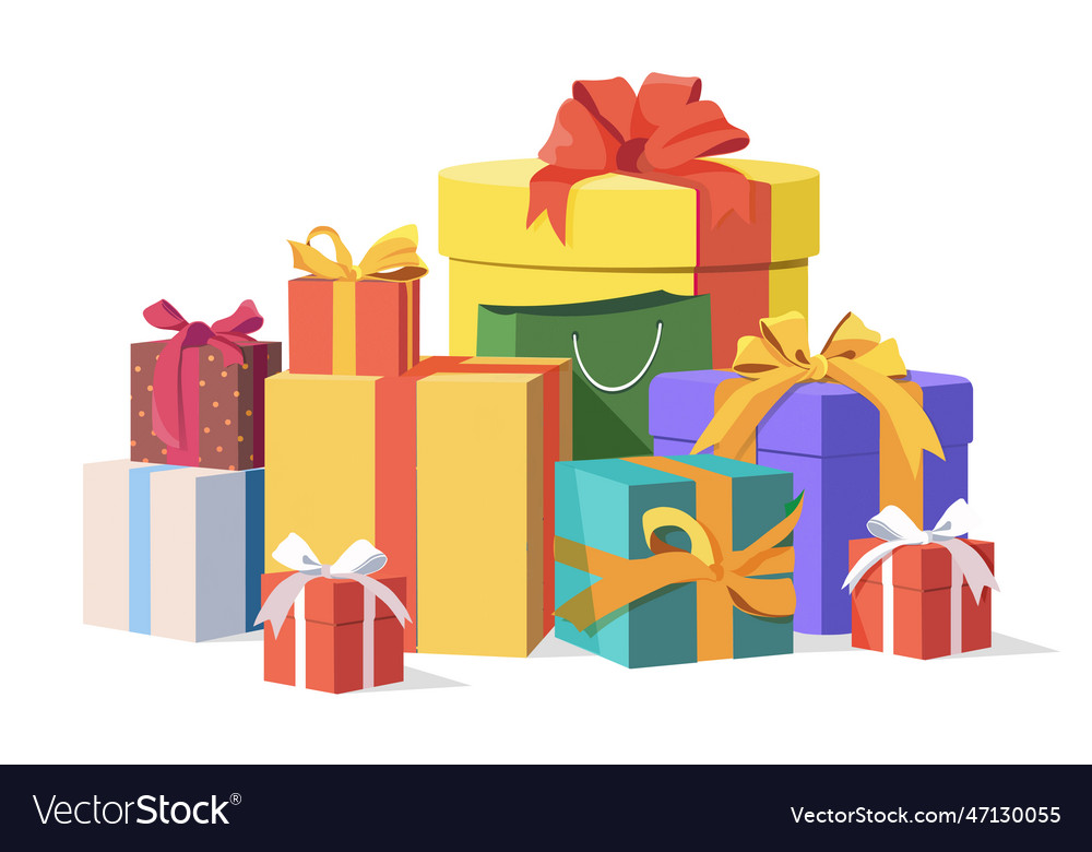 Set of gift boxes Royalty Free Vector Image - VectorStock