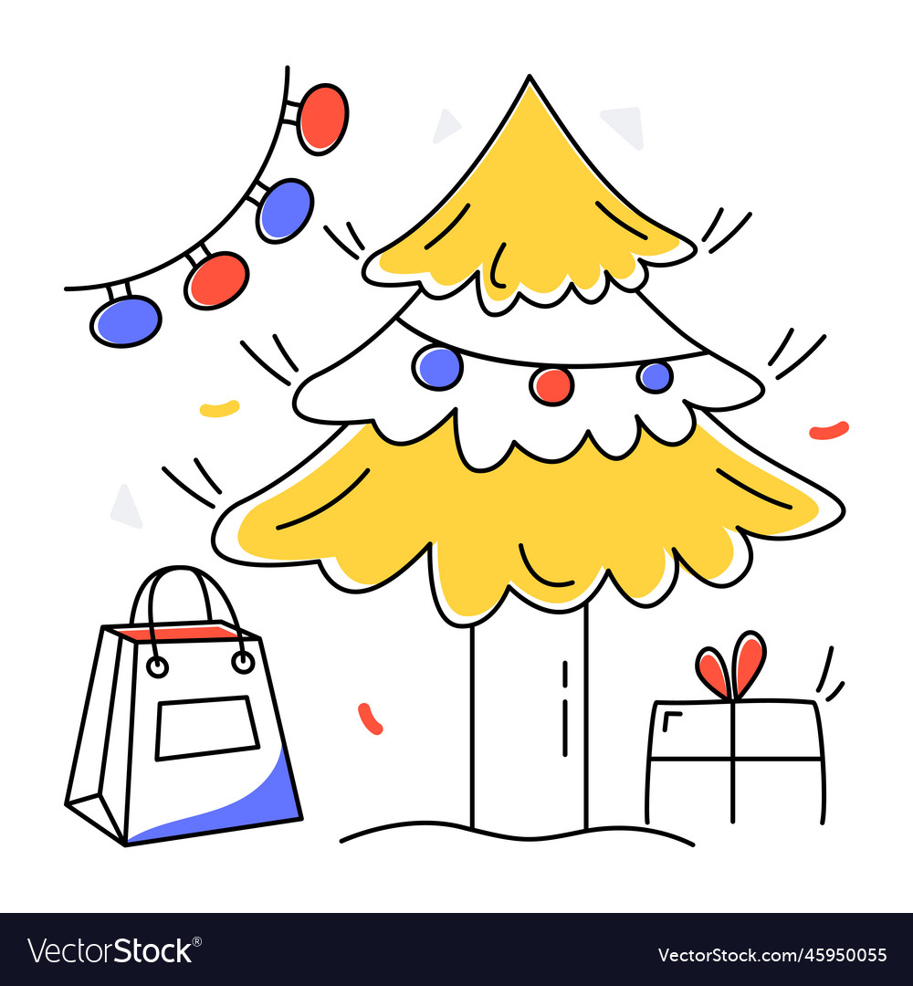 Xmas tree Royalty Free Vector Image - VectorStock