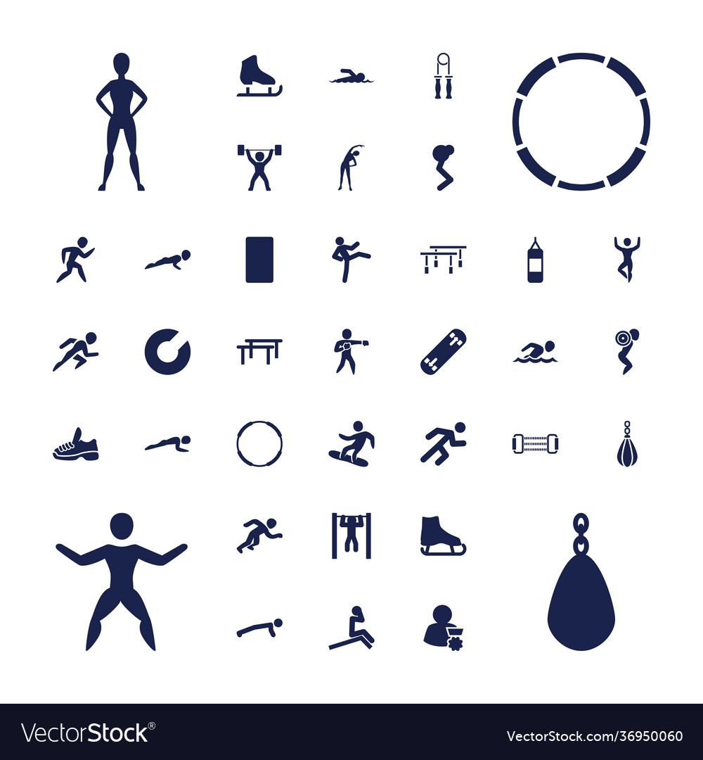 Athlete icons Royalty Free Vector Image - VectorStock