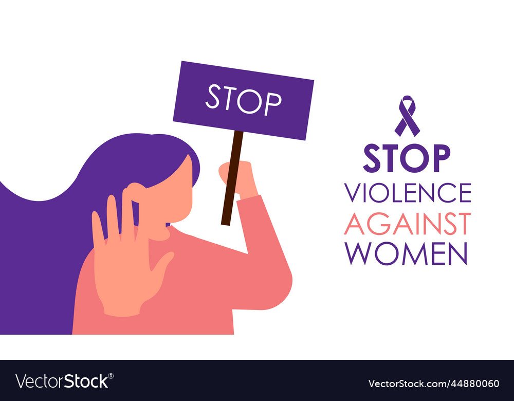 Elimination Of Violence Against Women Royalty Free Vector 8679