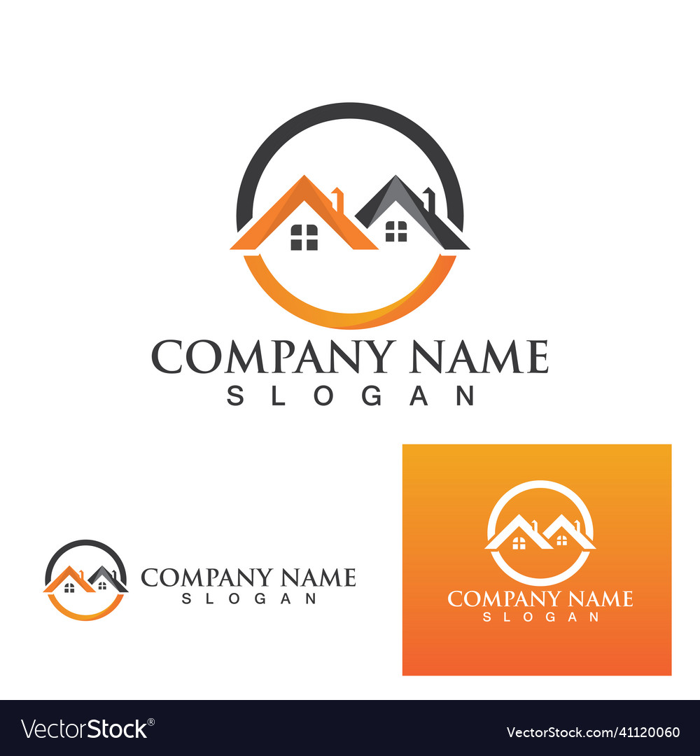 Home buildings logo and symbols icons Royalty Free Vector