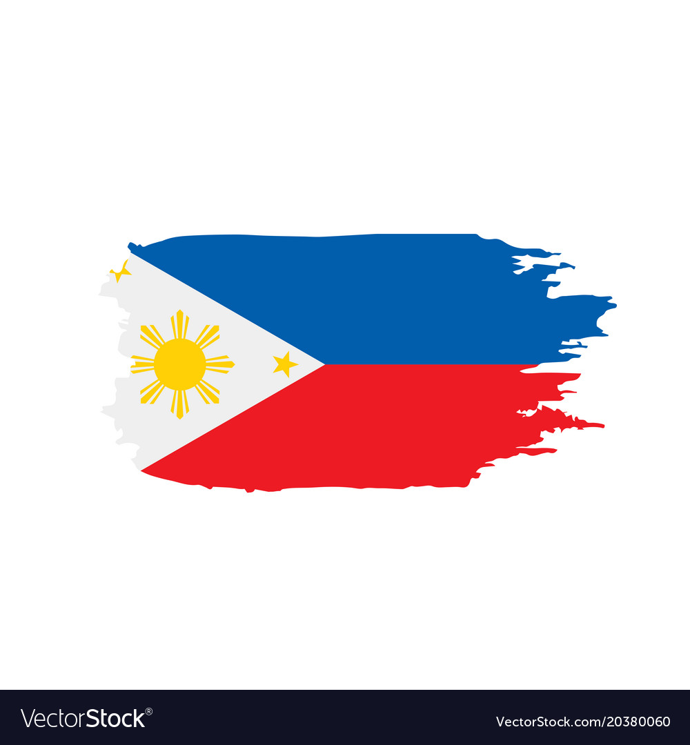 Philippines flag Royalty Free Vector Image - VectorStock