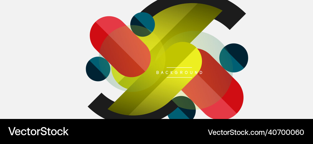 Round geometric shapes lines and circles Vector Image