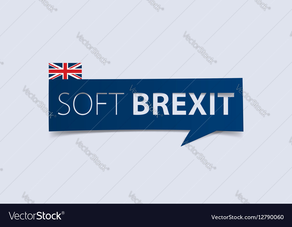 Soft brexit banner template isolated Royalty Free Vector