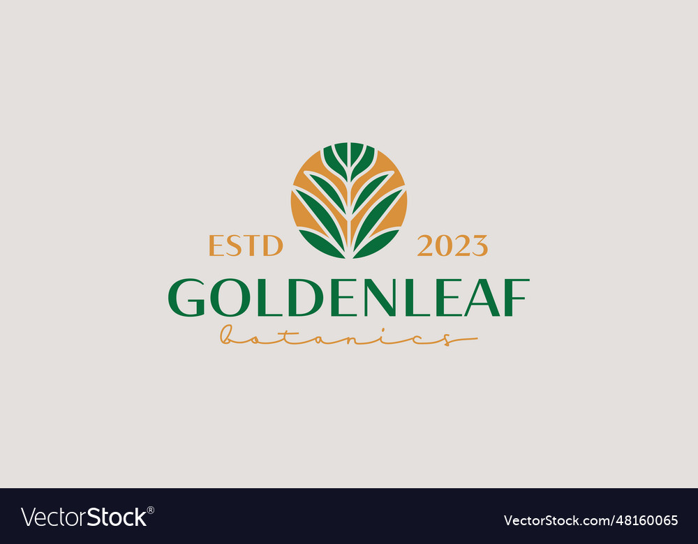 Leaf flower plant logo template universal Vector Image