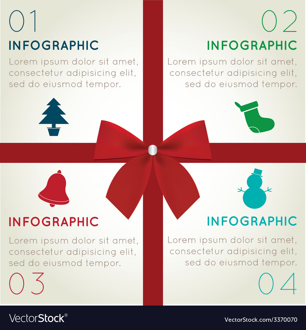 Christmas infographics Royalty Free Vector Image