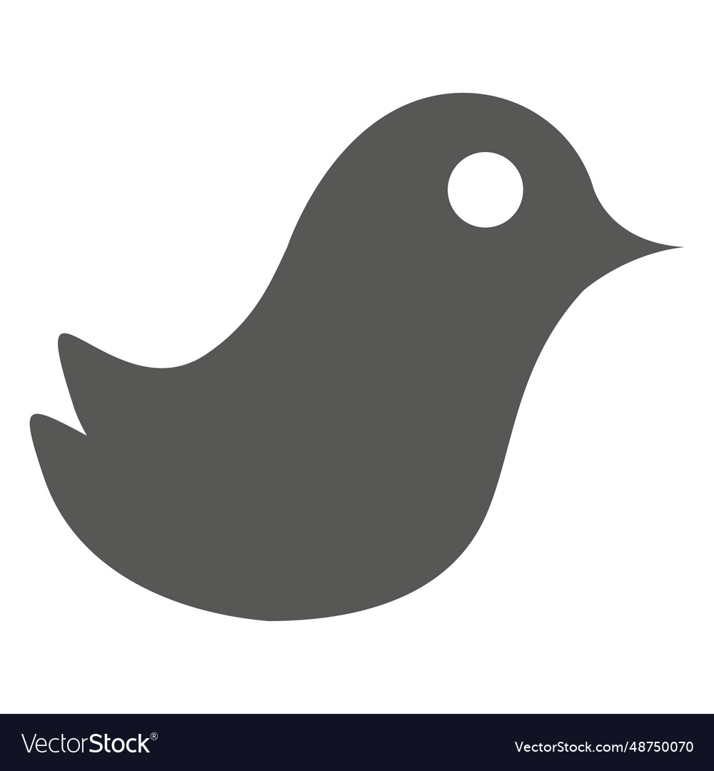 Cute bird flat icon Royalty Free Vector Image - VectorStock