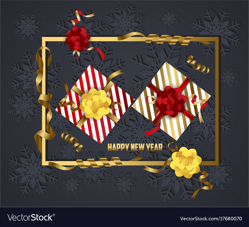 Luxury elegant merry christmas and happy new year Vector Image