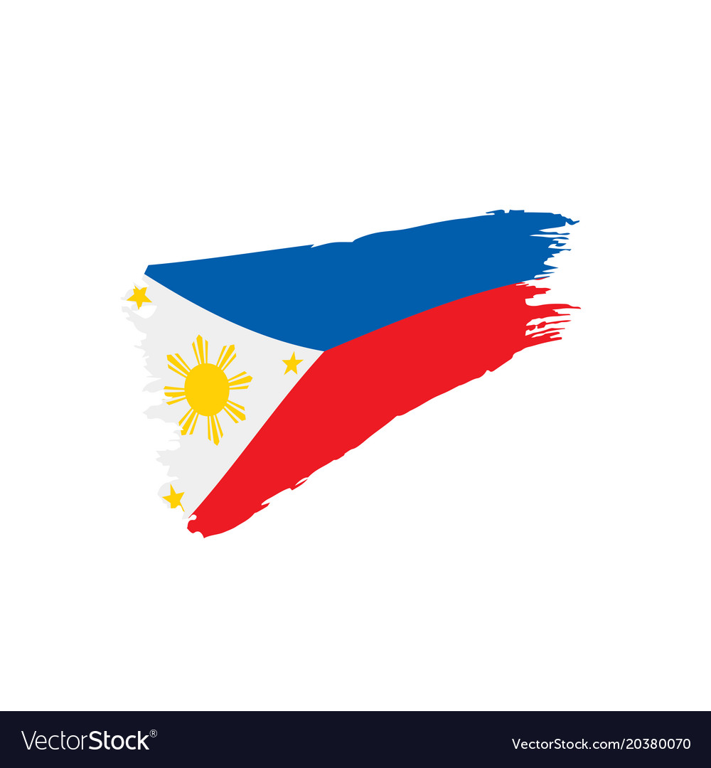 Philippines flag Royalty Free Vector Image - VectorStock