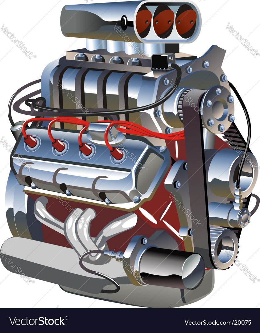 Cartoon turbo engine Royalty Free Vector Image