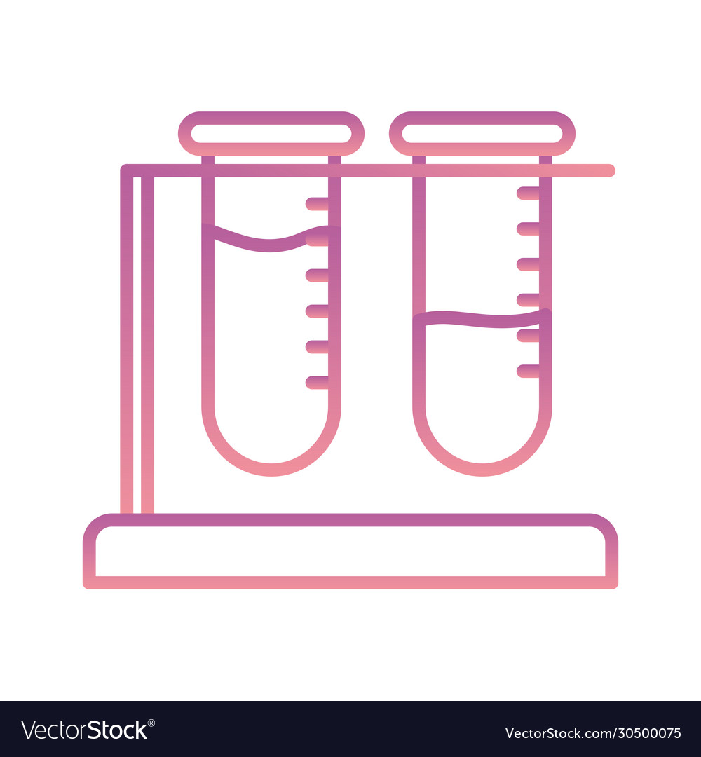 Science tubes gradient style icon design Vector Image