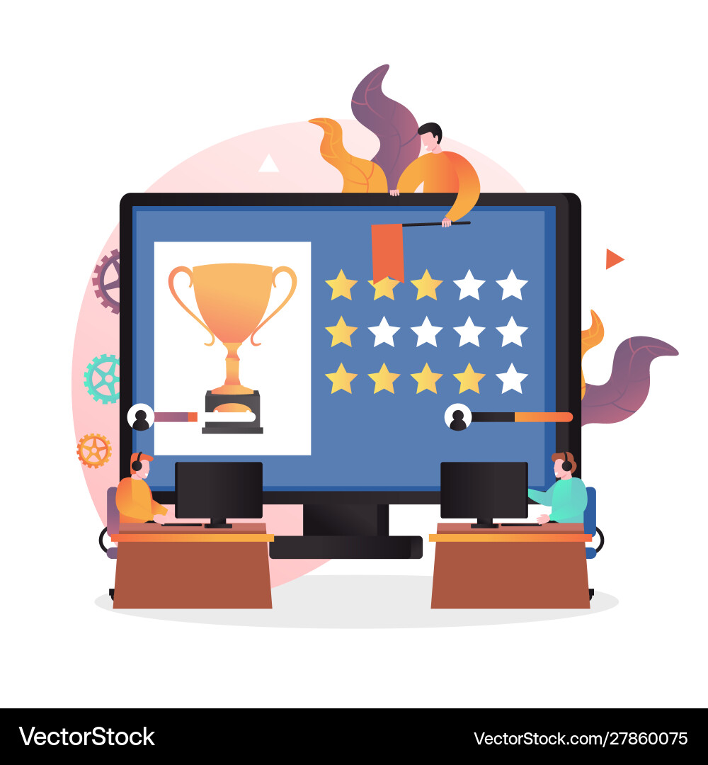 Video Game Rewards Concept For Web Banner Vector Image