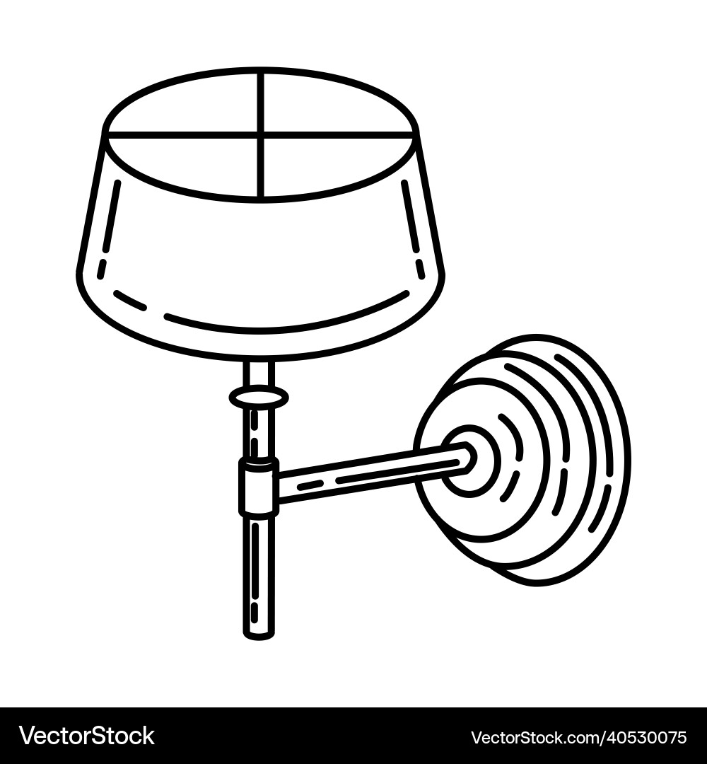 Wall sconces icon doodle hand drawn or outline Vector Image